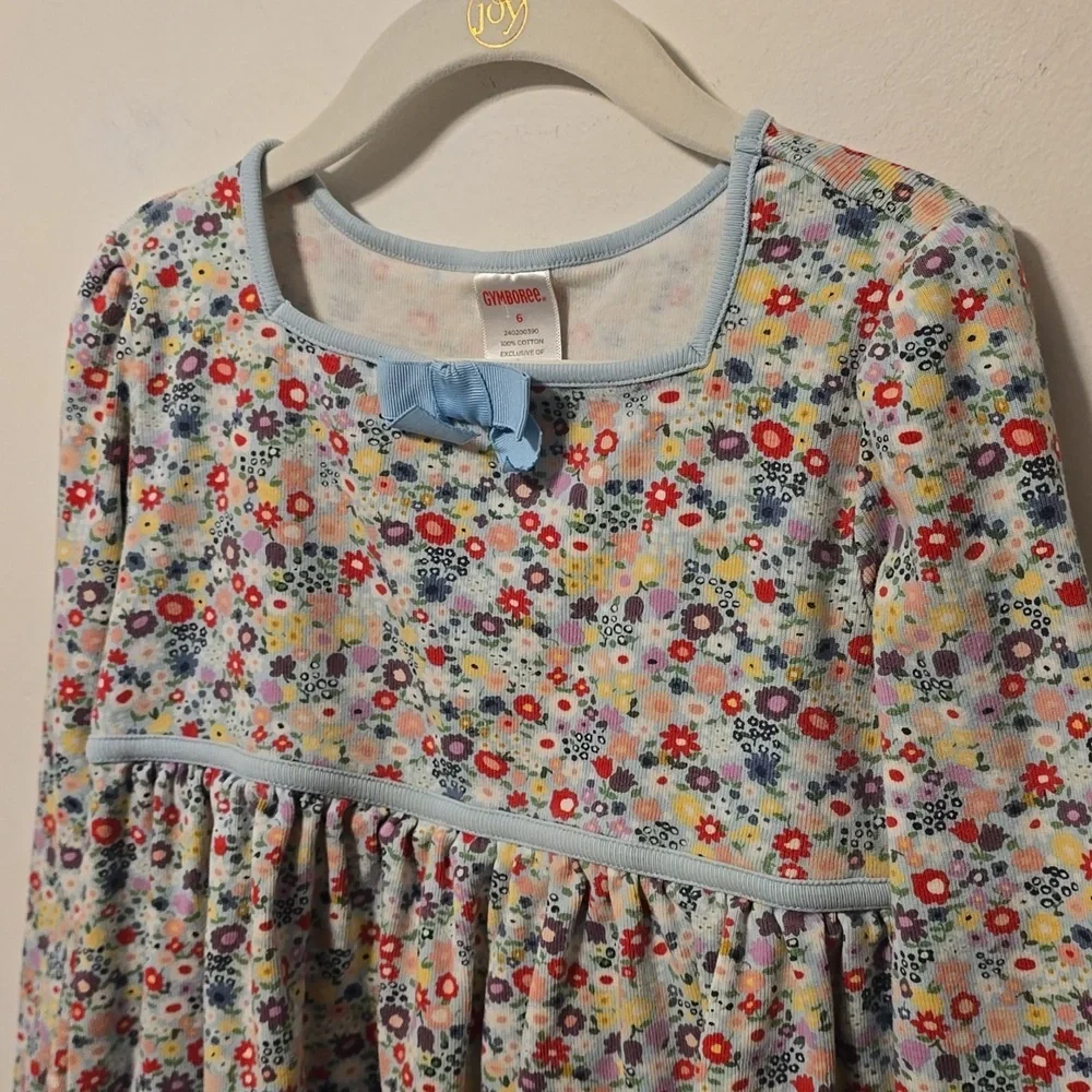 Gymboree Multicolor Floral Long Sleeve Dress Size 6